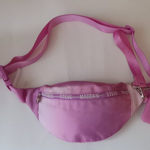 Steve Madden Purple to Pink Ombré Belt Bag w/Matching Wristlet & Pouch Set NWOT - Picture 8 of 9